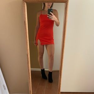 Bodycon orange dress